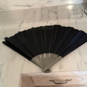 Chic Black Folding Hand Fan